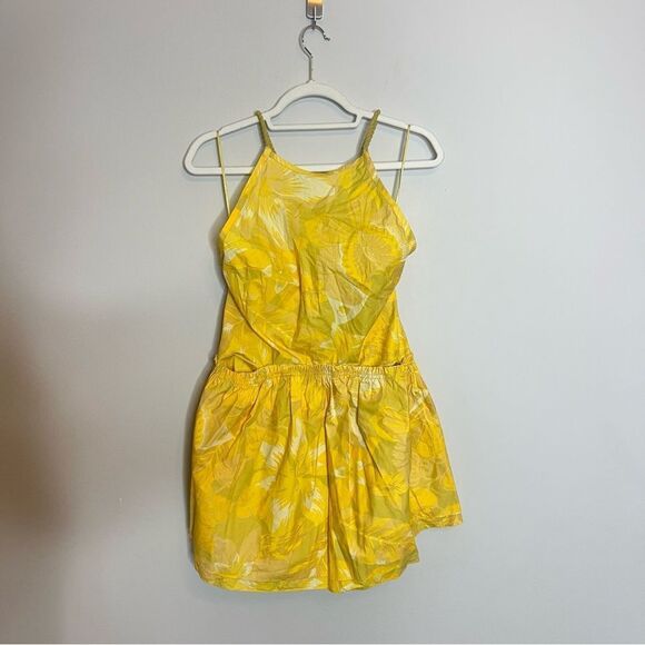 Free People Deserted Island Mini Dress in Yellow NWOT - Picture 7 of 11